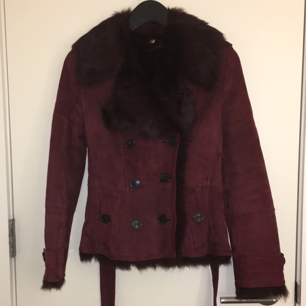 Blueberry fur coat